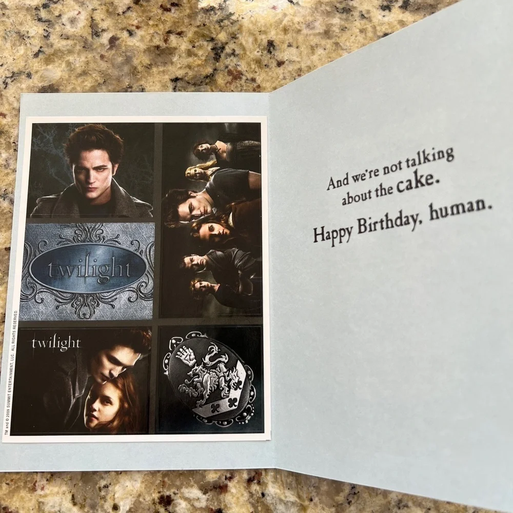 “Twilight” Birthday Card with Stickers by Hallmark